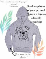 Outline of your pet hoodie - Custom Clothing