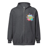 TLC Biz Name and Face Painter on back Unisex heavy blend zip hoodie