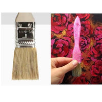 Glitter Paint Brush Lady 1-in Flat Chip Brush Natural Bristle Paint Brush –  Murals and More by Jamie Connor