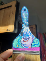 Ursula painted on the new ursula glitter color. 3" Chip Brush - Collector Art Piece Paint Brush