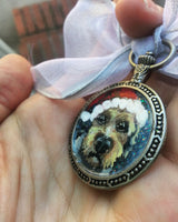 Pet Jewelry Dog Tag - Custom Portrait Painting - Girlfriend Gift For Dogs - Cats Collar Bling