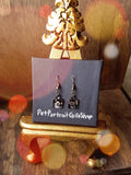 Hand Painted, Silver Hand Made Pet Portrait Earrings