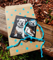Painted Pet Portrait Friendship Bracelet - Dog Cat Puppy Kitten Jewelry - Dog portrait Rose Gold Charm Adjustable