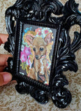Mini Gold Leaf Pets Pet Portrait - Pet Painting - Gold Foil - New Animal 2.5x3.5